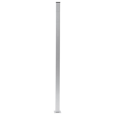 Schuttingpalen 3 st 185 cm aluminium 2