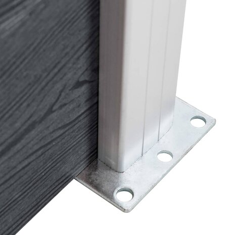 Schuttingpalen 3 st 185 cm aluminium 6