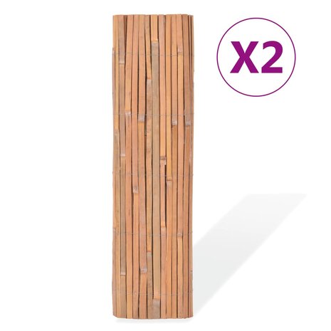 Schermen 2 st 100x400 cm bamboe 2
