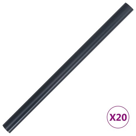 Tuinscherm 35x0,19 m PVC mat donkergrijs 8