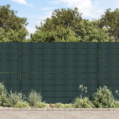 Tuinschermen 4 st 35x0,19 m PVC matgroen 1