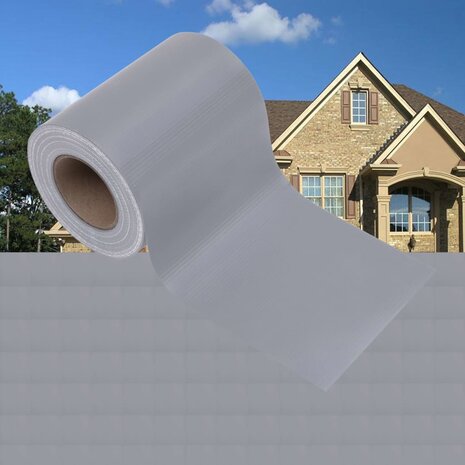 Tuinscherm 35x0,19 m PVC mat lichtgrijs 1