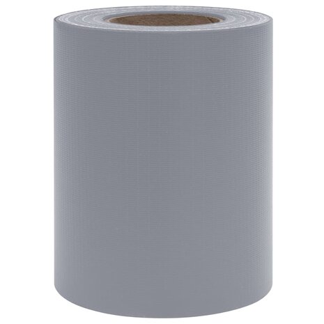 Tuinscherm 35x0,19 m PVC mat lichtgrijs 4