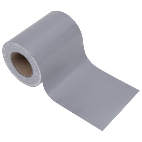 Tuinscherm 35x0,19 m PVC mat lichtgrijs 5