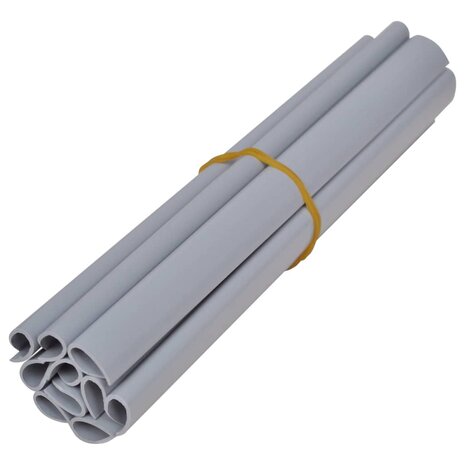 Tuinscherm 35x0,19 m PVC mat lichtgrijs 7