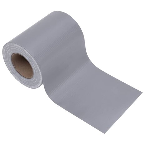 Tuinschermen 4 st 35x0,19 m PVC mat lichtgrijs 5