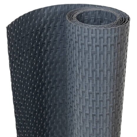 Balkonscherm 400x80 cm poly rattan antracietkleurig 2