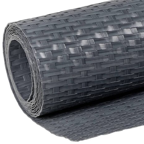 Balkonscherm 400x80 cm poly rattan antracietkleurig 7