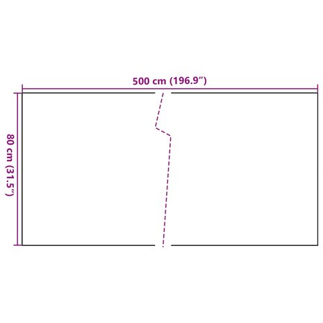 Balkonscherm 500x80 cm poly rattan antracietkleurig 8