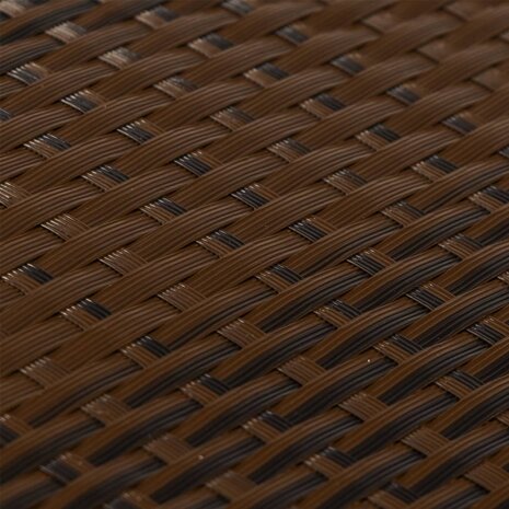 Balkonscherm 300x80 cm poly rattan bruin en zwart 6