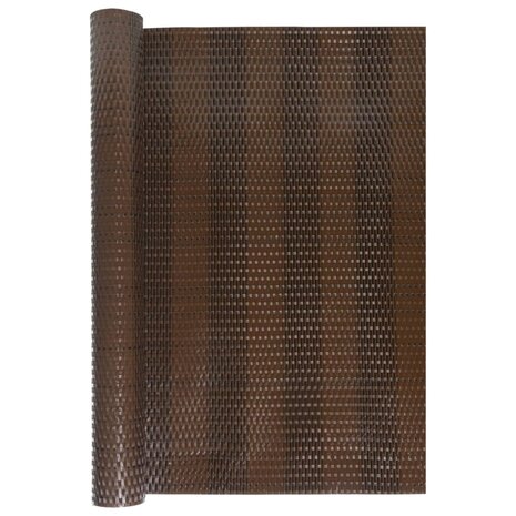 Balkonscherm 300x90 cm poly rattan bruin en zwart 3