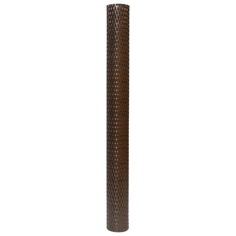 Balkonscherm 300x90 cm poly rattan bruin en zwart 4