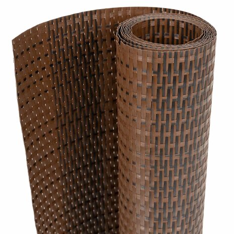Balkonscherm 400x80 cm poly rattan bruin en zwart 2
