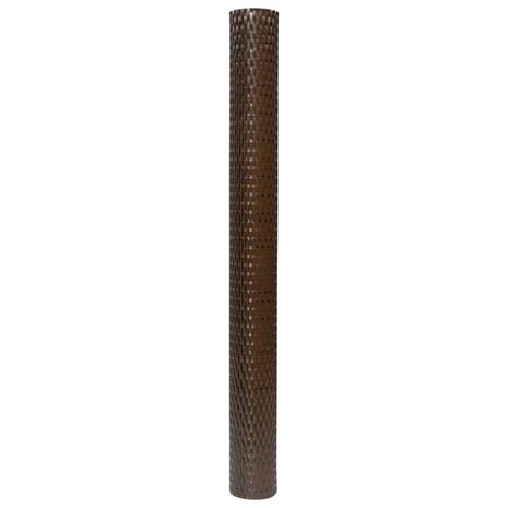 Balkonscherm 400x80 cm poly rattan bruin en zwart 4