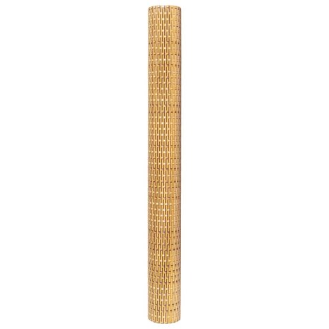 Balkonscherm 500x80 cm poly rattan lichtbruin 4