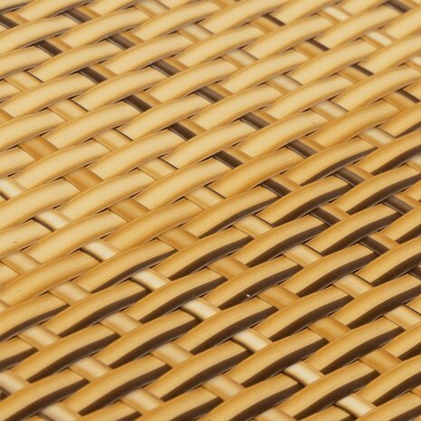Balkonscherm 500x80 cm poly rattan lichtbruin 6