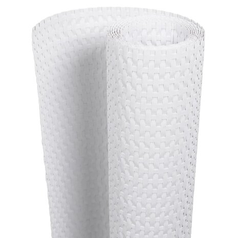Balkonscherm 400x80 cm poly rattan wit 2