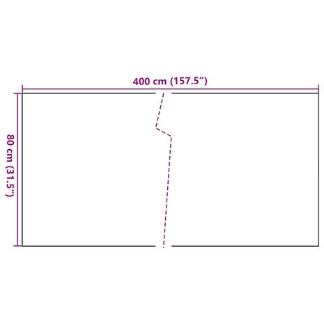Balkonscherm 400x80 cm poly rattan wit 8
