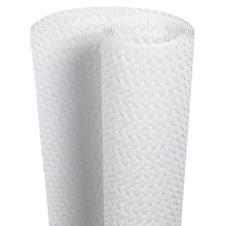 Balkonscherm 400x100 cm poly rattan wit 2