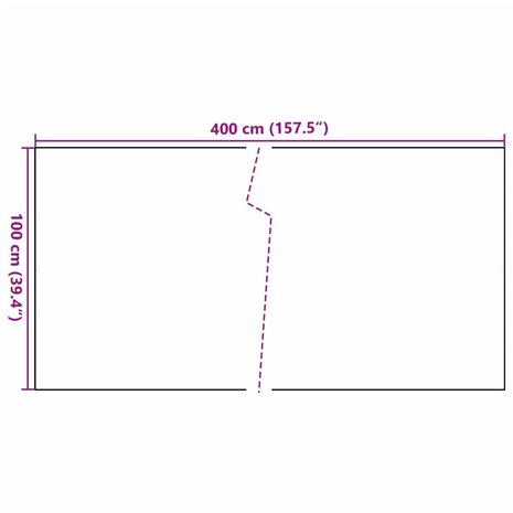 Balkonscherm 400x100 cm poly rattan wit 8