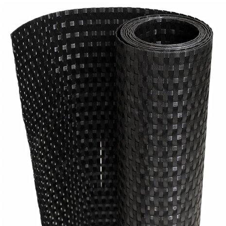 Balkonscherm 300x80 cm poly rattan zwart 2