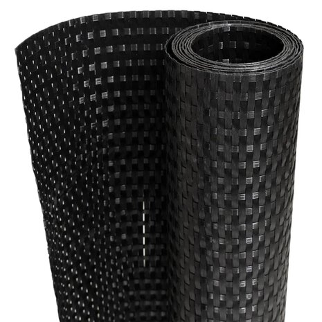 Balkonscherm 500x80 cm poly rattan zwart 2
