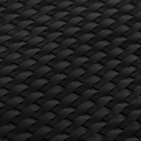 Balkonscherm 500x80 cm poly rattan zwart 6
