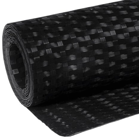 Balkonscherm 500x80 cm poly rattan zwart 7
