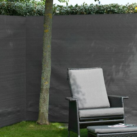 Nature Tuinscherm 1x3 m PE antraciet 2