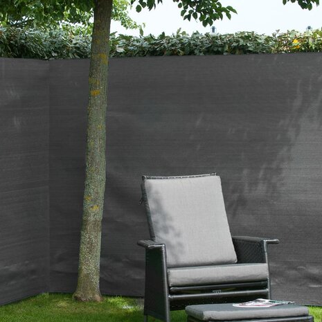 Nature Tuinscherm 1,2x5 m PE antraciet 2