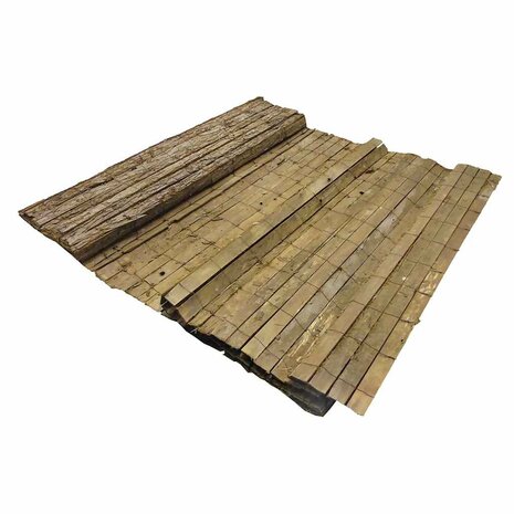 Nature Tuinscherm 1x3 m 5 cm dik natuurlijke pijnboomschors 2