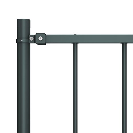 Hekpaneel met palen 1,7x0,75 m gepoedercoat staal antraciet 3