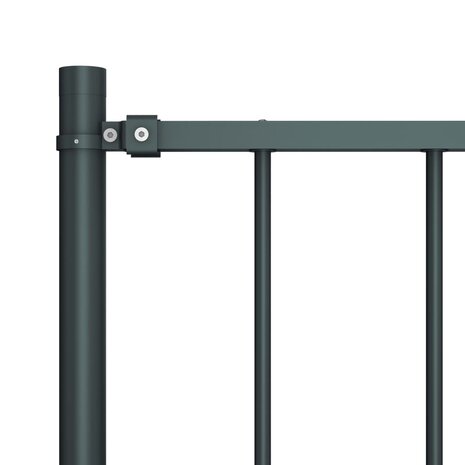 Hekpaneel met palen 1,7x1,25 m gepoedercoat staal antraciet 3