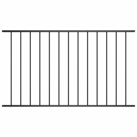 Hekpaneel 1,7x0,75 m gepoedercoat staal zwart 1