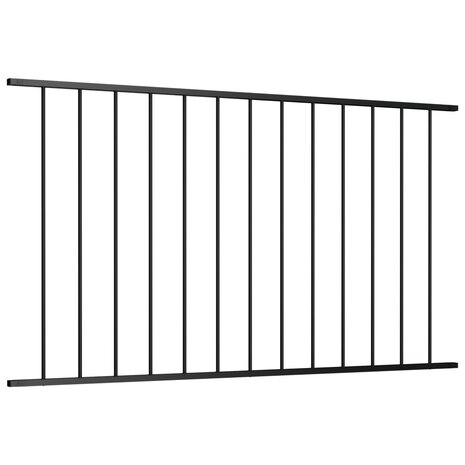 Hekpaneel 1,7x0,75 m gepoedercoat staal zwart 2