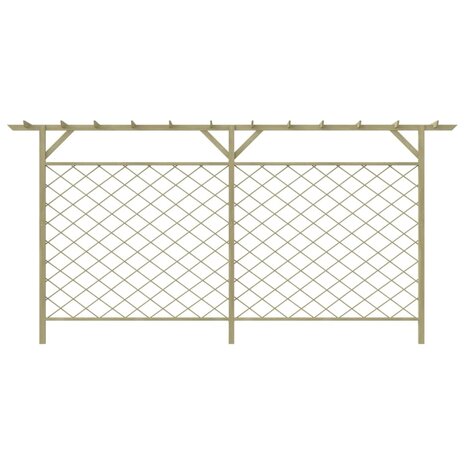 Tuinhek met latwerk en pergola hout 2
