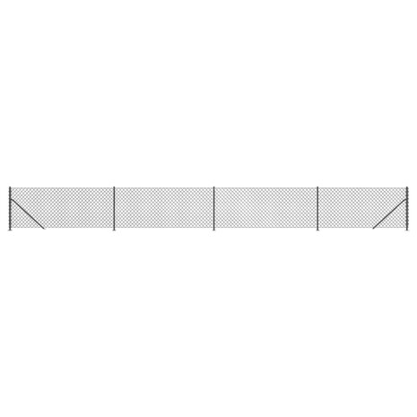 Gaashek met flens 0,8x10 m antracietkleurig 2