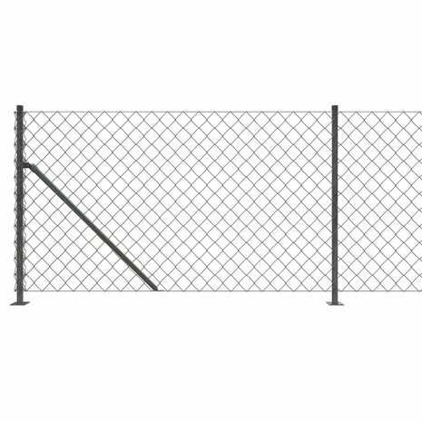 Gaashek met flens 0,8x10 m antracietkleurig 4