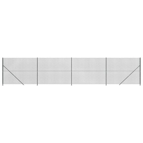 Gaashek met flens 1,4x10 m antracietkleurig 2