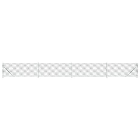 Gaashek met flens 0,8x10 m zilverkleurig 2