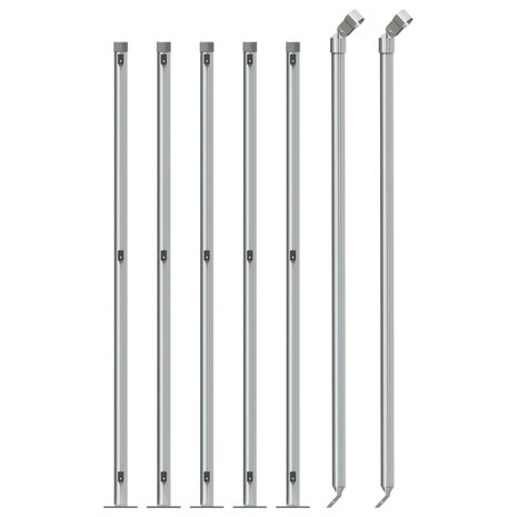 Gaashek met flens 0,8x10 m zilverkleurig 3