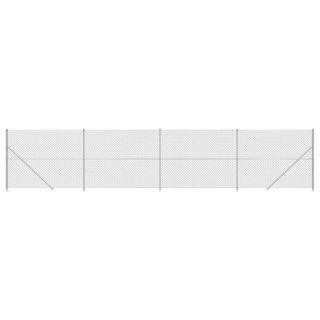 Gaashek met flens 1,4x10 m zilverkleurig 2
