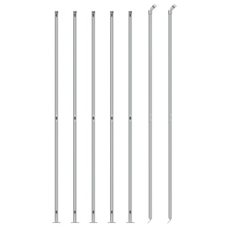 Gaashek met flens 1,4x10 m zilverkleurig 3