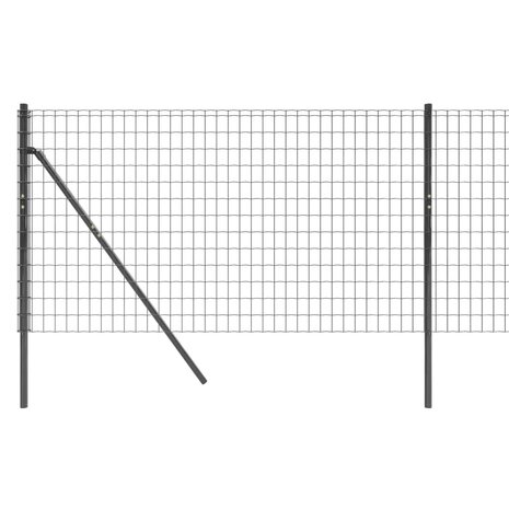 Draadgaashek 0,8x10 m gegalvaniseerd staal antracietkleurig 4