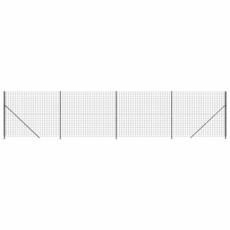 Draadgaashek met flens 1,6x10 m antracietkleurig 2