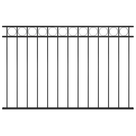 Schuttingpaneel 1,7x1 m staal zwart 1