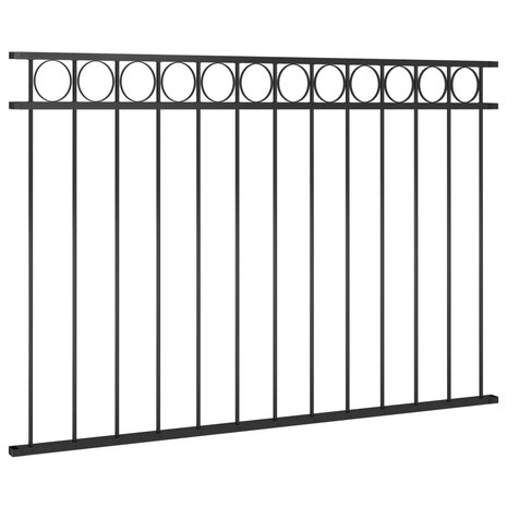Schuttingpaneel 1,7x1 m staal zwart 2