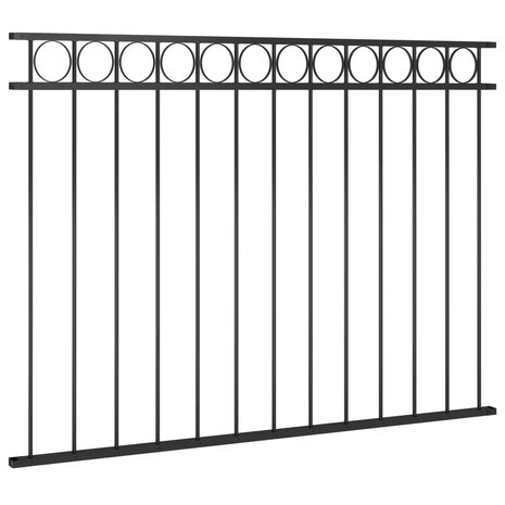 Schuttingpaneel 1,7x1,2 m staal zwart 2