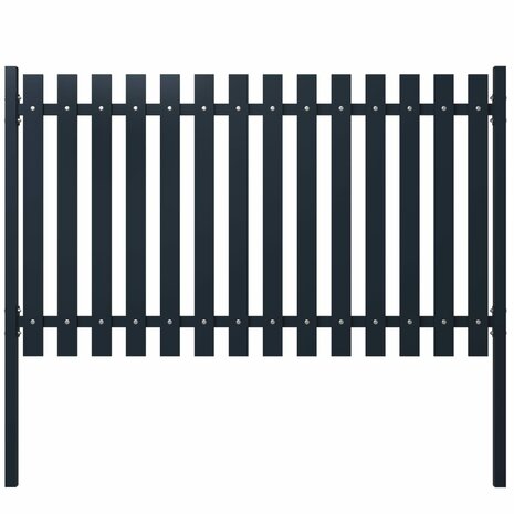 Schuttingpaneel 174,5x125 cm gepoedercoat staal antraciet 1