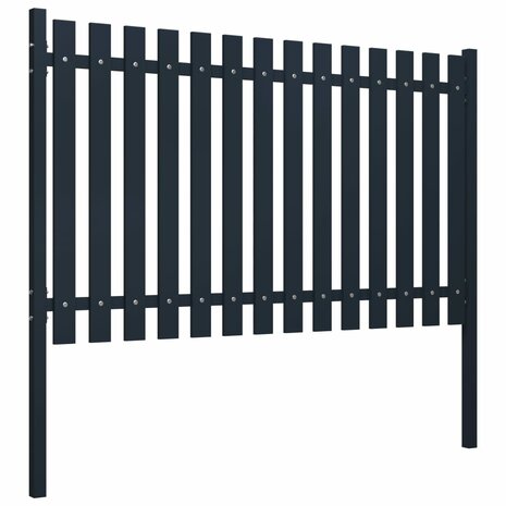 Schuttingpaneel 174,5x125 cm gepoedercoat staal antraciet 2